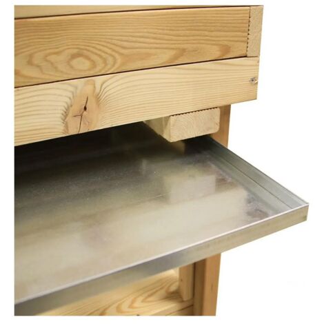 Vaschetta Metallica Raccogli Acqua Dim. 76x39X2 Cm Per Ortiera Veggy con piano inferiore