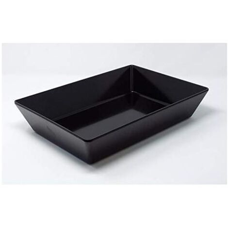 Vaschetta rettangolare in melamina 35x25 Velocity nero