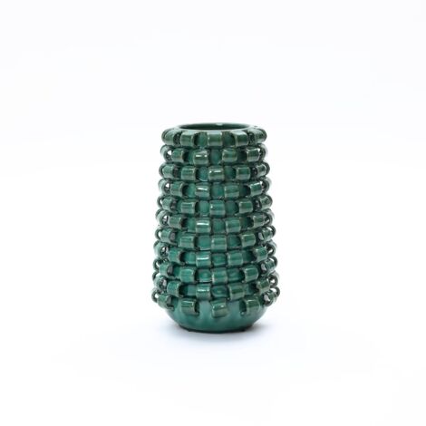Vase, Ø 10,7 x H 31 cm, dunkelgrün