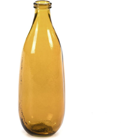 Vase 14x14x40 Verre Ambré