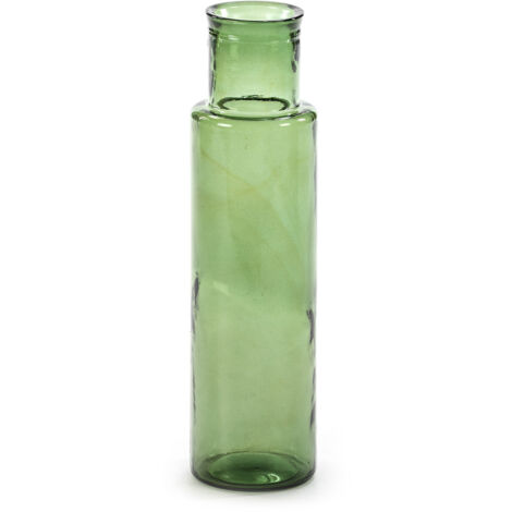 Vase 14x14x55 Verre Vert