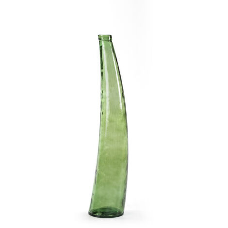 Vase 22X22X100 Grünes Glas
