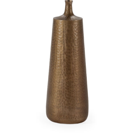 Vase 22x22x60 Accessoires und Geschenke vergoldetes Metallalter / Vasen, Tibors und unterstützt alle Stile, um dem Haus eine Note zu verleihen