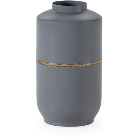 Vase 23x23x40 graues Metall / goldenes Accessoires und alte Geschenke / Vasen, Tibors und unterstützt Regenschirme für alle Stile, um dem Haus eine Note zu verleihen