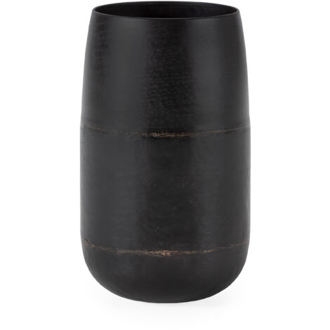Vase 29X29X52 Schwarzbronzefarbenes Metall