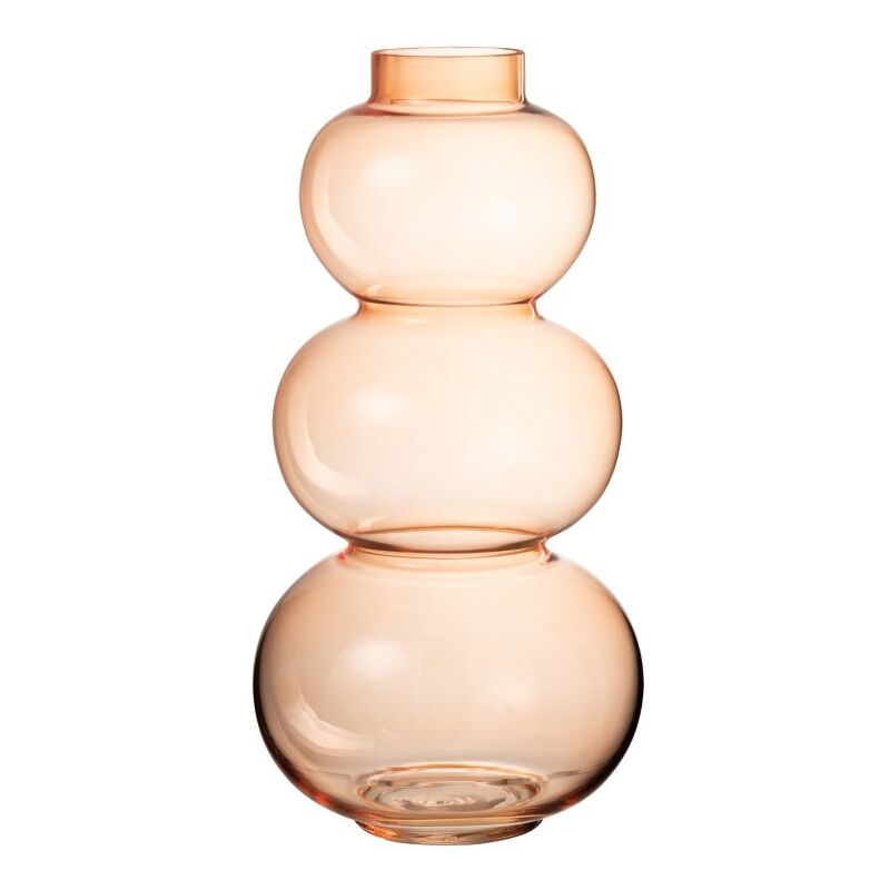 Jolipa - Vase 3 boules en verre orange 19x19x36 cm