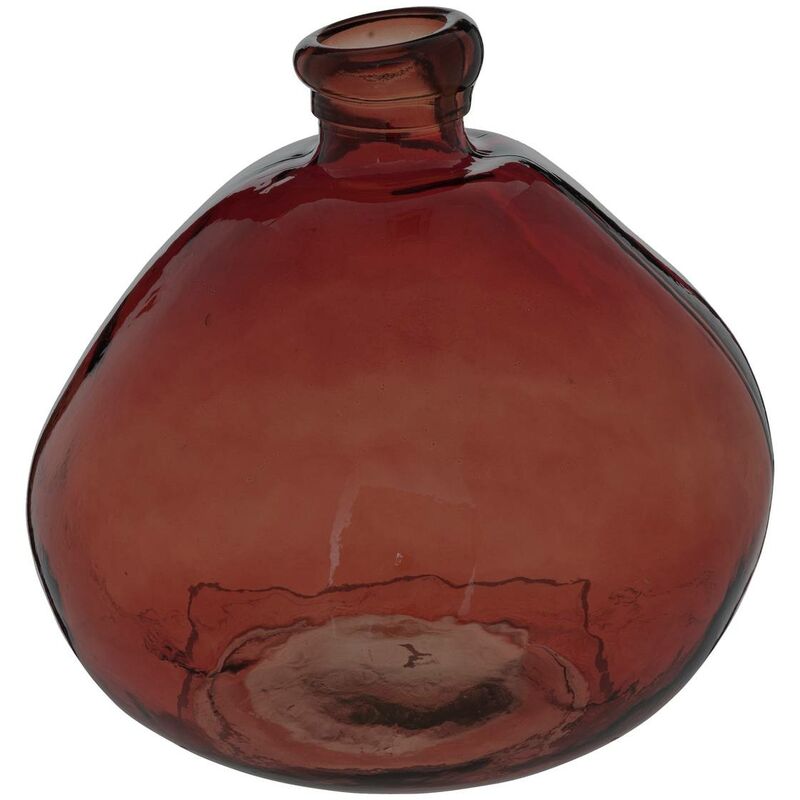 Vase rond Uly en verre recyclé D33cm ambre - Atmosphera créateur d'intérieur