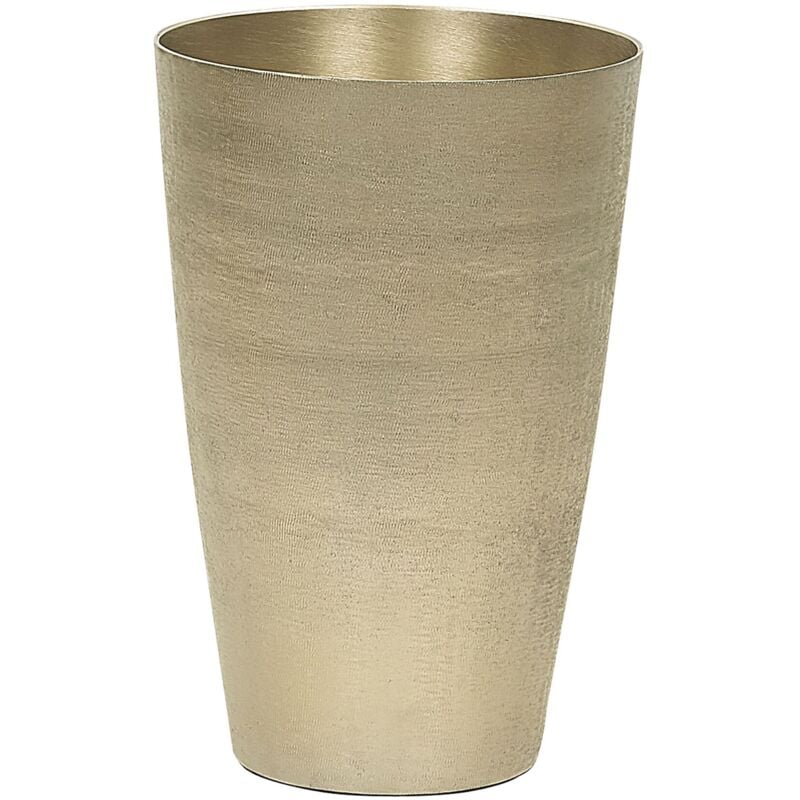 Beliani - Haut Vase à Fleurs Décoratif en Aluminium Doré Martelé Accessoire Idéal pour Salon ou Chambre au Design Glamour Chic et Ethnique