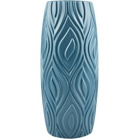 Vase à fleurs élégant en plastique incassable créatif nordique aspect céramique pour table de salle à manger, vase décoratif