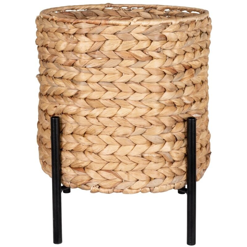 Epikasa - Vase à Plantes Antas, Jacinthe d'Eau, Métal, Noir, Marron, 24x23,5x28 cm