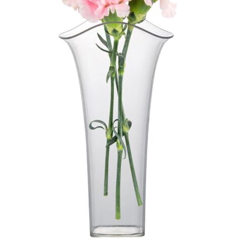 Vase Acrylique Transparent, Vase Central en Acrylique en Forme de fle-ur, cylindrique en Plastique incassable, cubique, résistant, léger et Durable, décoration de Bureau Moderne