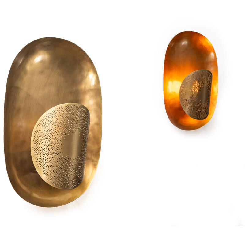 Applique Plaque Murale Antique en Métal Doré