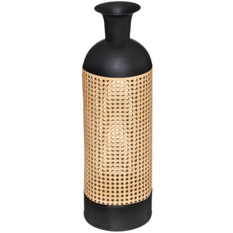 Vase Arbela métal noir H61cm - Atmosphera créateur d'intérieur - Noir