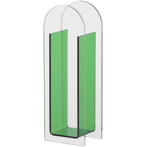Vase aus klarem Acryl in Zederngrün für Hochzeitstische und Heimdekoration