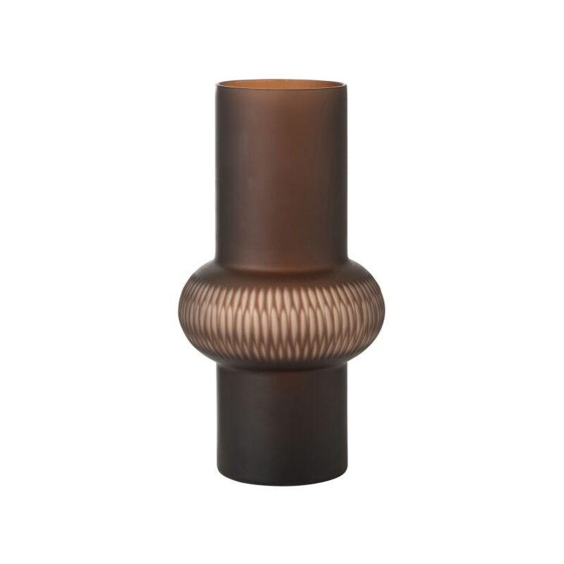 Jolipa - Vase avec anneau en verre marron 19x19x35 cm