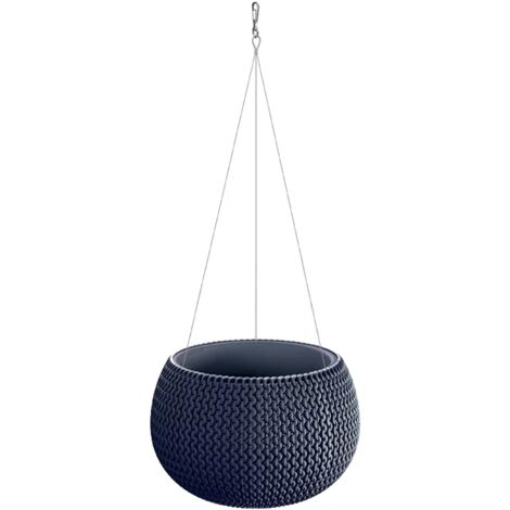 Vase avec crochet métal 29xH19 cm Black