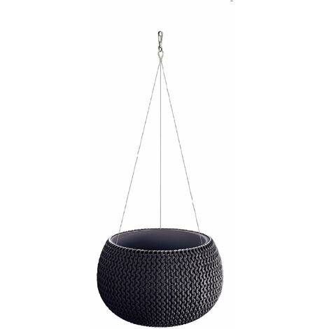 Vase avec crochet métal 29xH19 cm Black