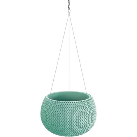 Vase avec crochet métal 37xH21 cm DarkSeaGreen