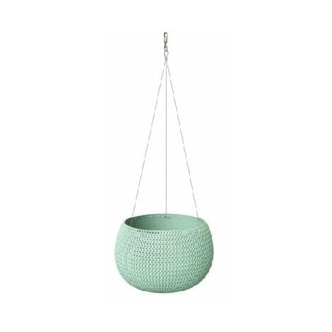 Vase avec crochet métal 37xH21 cm DarkSeaGreen