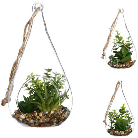 Vase Avec Plante Décorative 10x19,5cm