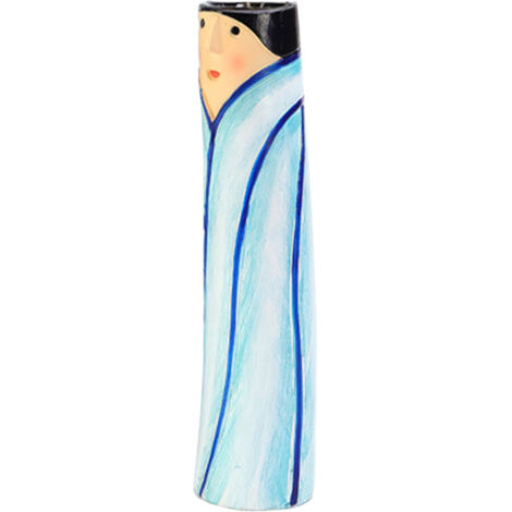 Vase avec tête sculptée vase-E artisanal en résine pour fleurs séchées décoration maison 1 pièce