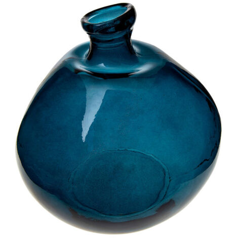 Vase Ballon en Verre Recyclé "Uly" 33cm Orage
