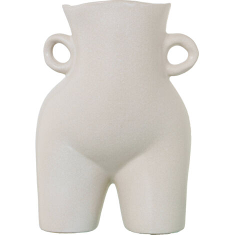 Vase blanc céramique design épuré pour intérieur chic - Blanc cassé