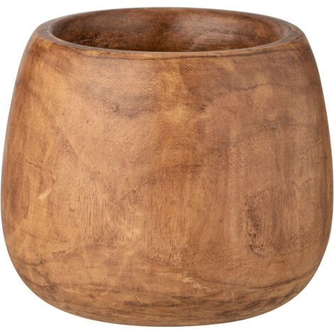 Vase bois massif marron Paulie D 27cm