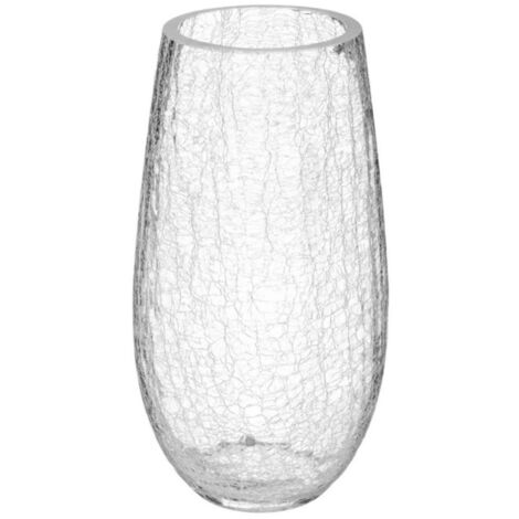 Vase Bombe Craquelé "'Léon" 27cm Transparent
