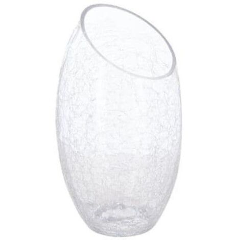 Vase bombé verre craquelé H23cm - Atmosphera créateur d'intérieur