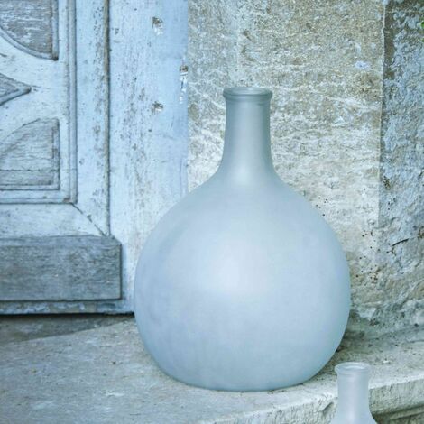 Vase bonbonne en verre dépoli 38 x 30 cm Swann - Bianco