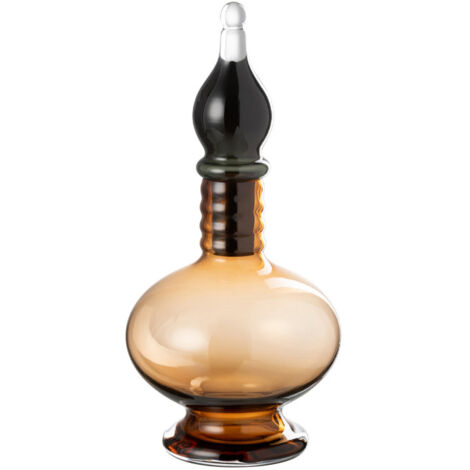 Vase Bouchon Fiole en Verre "Jo" 38cm Marron