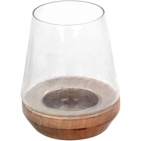 Vase bougeoir en bois Transparent, décoration de maison moderne, idéal pour les bougies et les centres de table