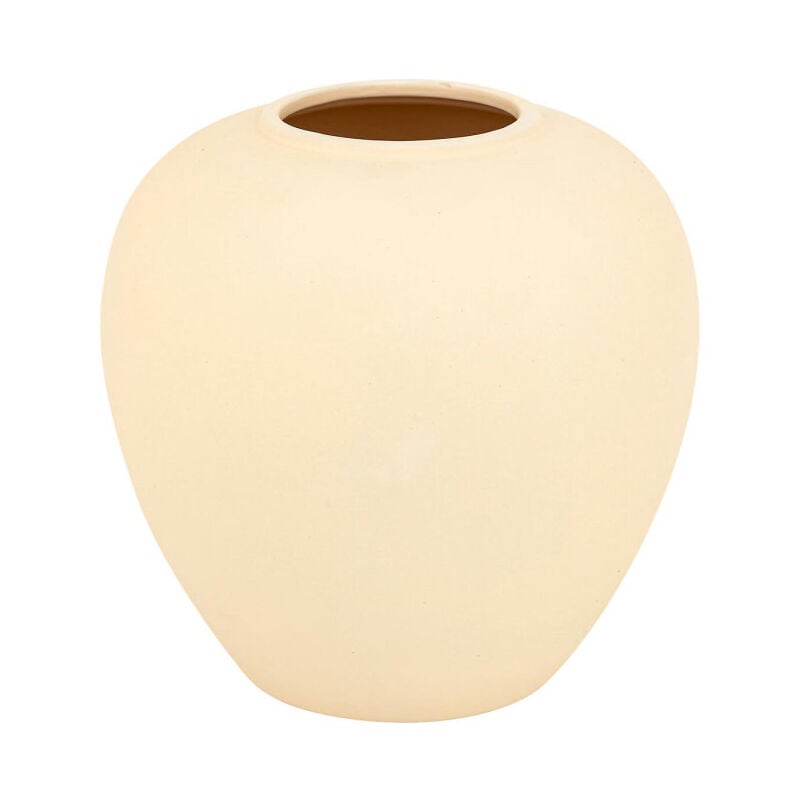 Vase Boule en Dolomite 'Rily' 22cm Beige