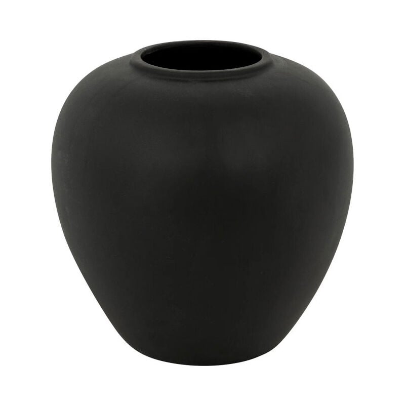 Vase Boule en Dolomite 'Rily' 22cm Noir