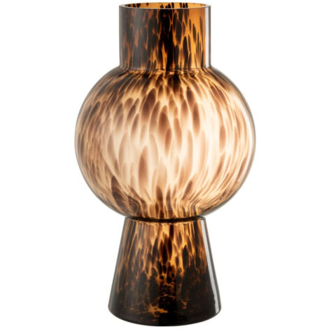 Vase Boule en Verre Design "Poiso" 46cm Marron
