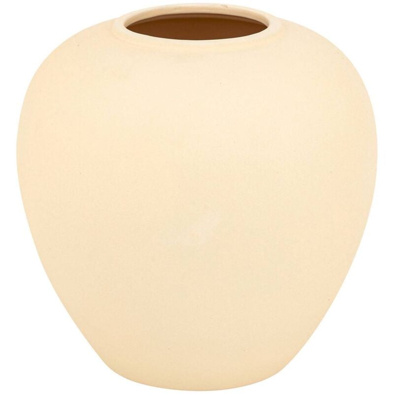 Vase boule Rily céramique beige H22cm Atmosphera créateur d'intérieur
