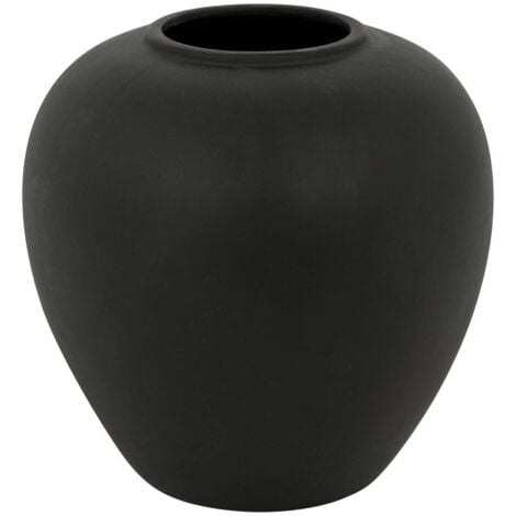 Vase boule Rily céramique noir H22cm - Atmosphera créateur d'intérieur