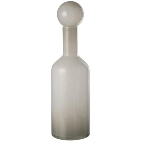Vase Bouteille Bouchon en Verre "Doyle" 46cm Gris