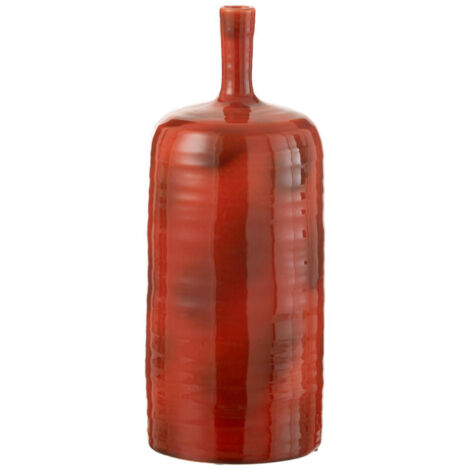 Vase Bouteille en Céramique "Akane" 49cm Rouge