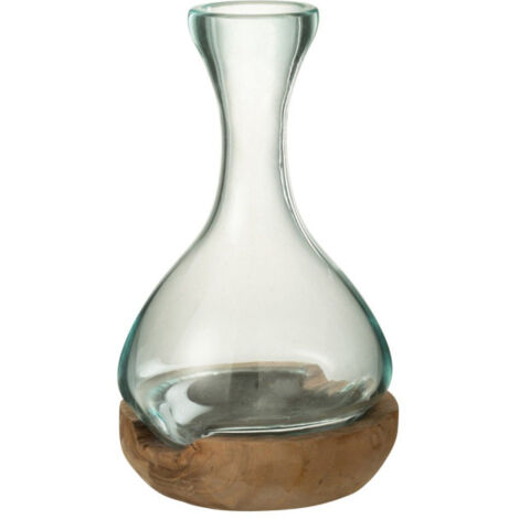 Vase Bouteille sur Racine "Gamal" 29cm Transparent