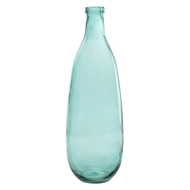 Jolipa - Vase bouteille en verre azur 25x25x75 cm