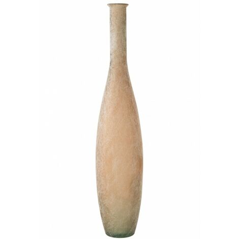 VASE BOUTEILLE VERRE BEIGE WASH 100 cm Vase Haut Vase Haut 20x100 - Beige