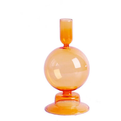 Vase Candle Holder Florale Boule Élégant Moderne pour Mariage Décor Maison Cadeau Nouvelle Maison Jaune