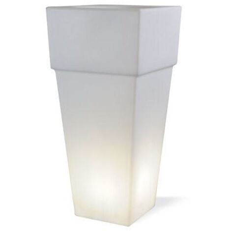 Vase carré E27 ligne lounge blanche