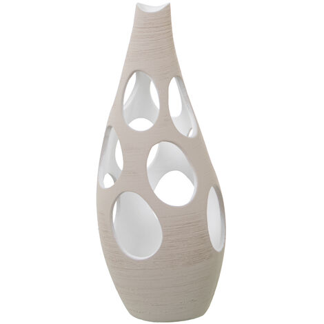 Vase Ceramic 45 cm Strahl gestreifter Lochkreis  ° 17x45cmpour Alle Stile, um dem Haus eine Note zu verleihen