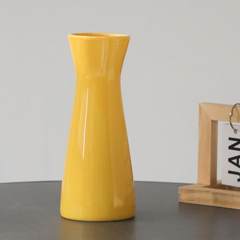 Vase Ceramic Large 21.5cm White/Pink/Yellow/Blue 1× Minimalist and Rustic Farmhouse For Flowers and Home Decor