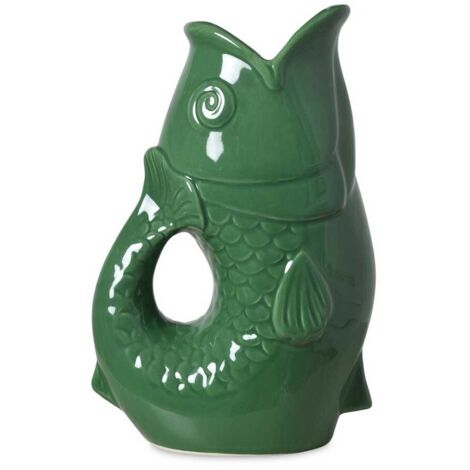 OPJET Pichet ou vase poisson vert