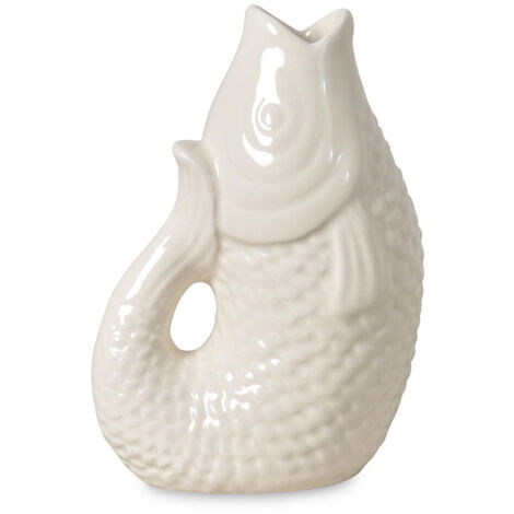 OPJET Vase Ceramic Poisson Petit Modèle Blanc Cassé