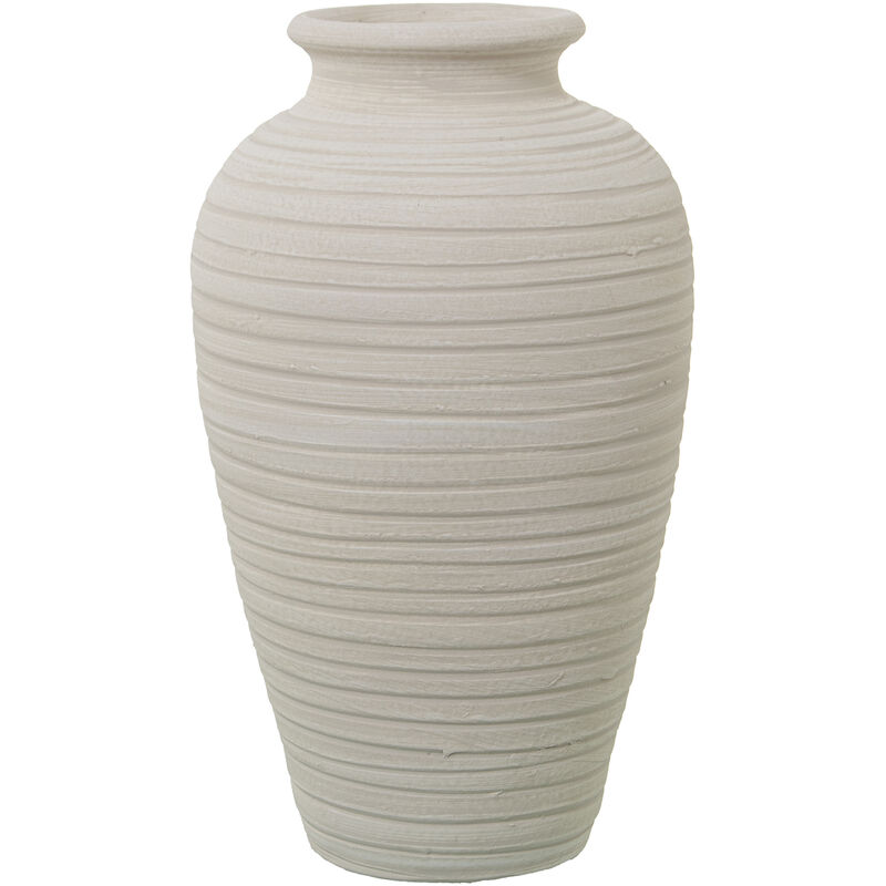 Fijalo - Vase Céramique 40 Cm Ondulé Blanc Mat °24X40 Cm